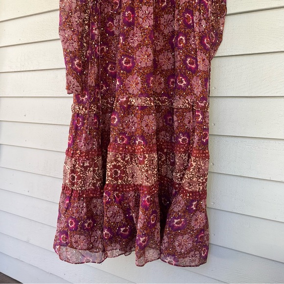 Ulla Johnson Silk Dress Midi Alessandro Floral  US 4 New - Picture 8 of 10